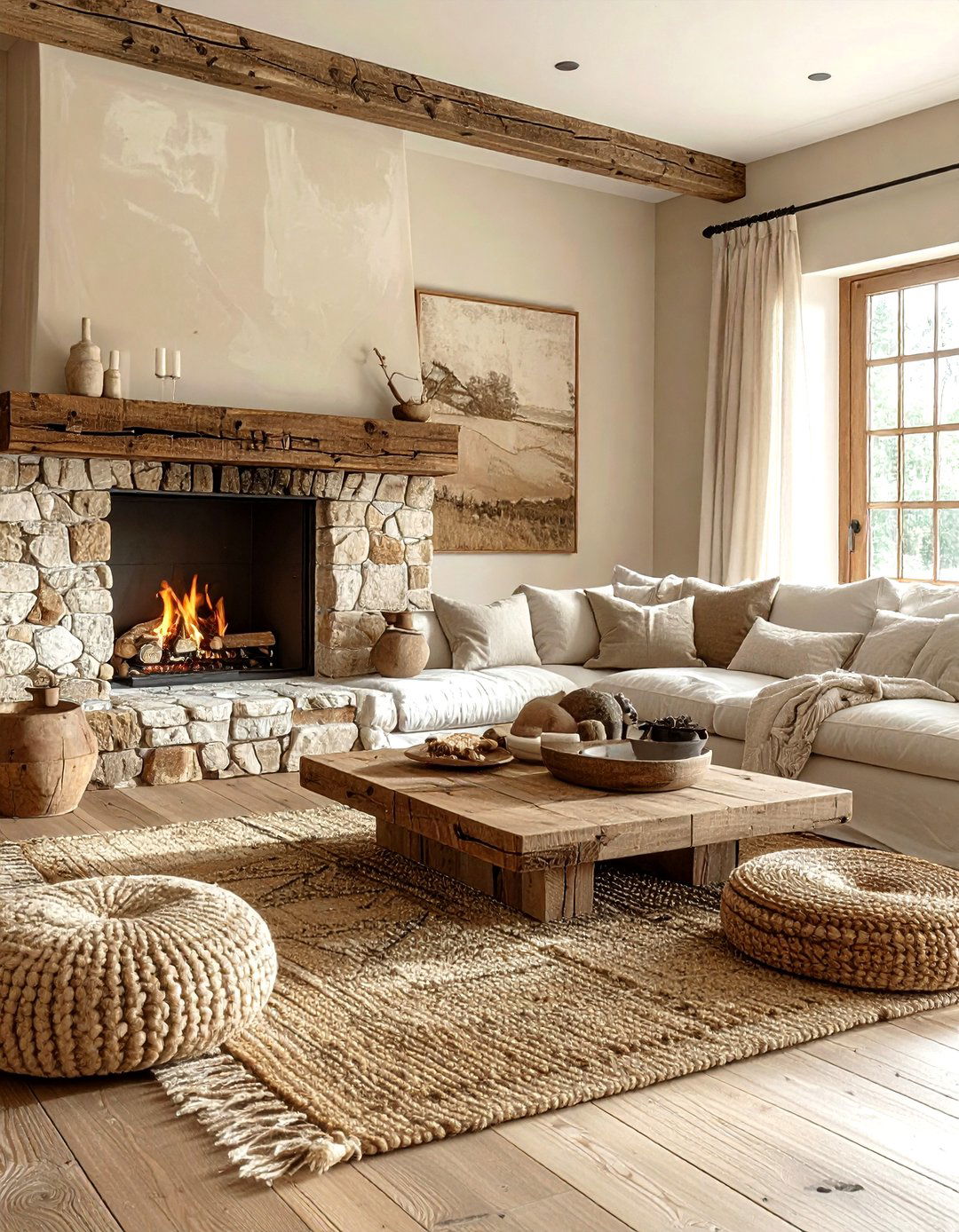 Rustic beige living room - 30 modern beige living room ideas