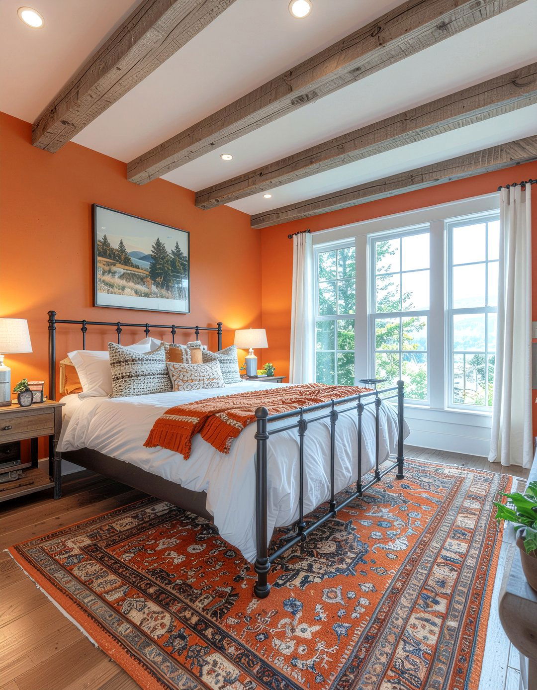 Rustic burnt orange bedroom - 30 burnt orange bedroom ideas