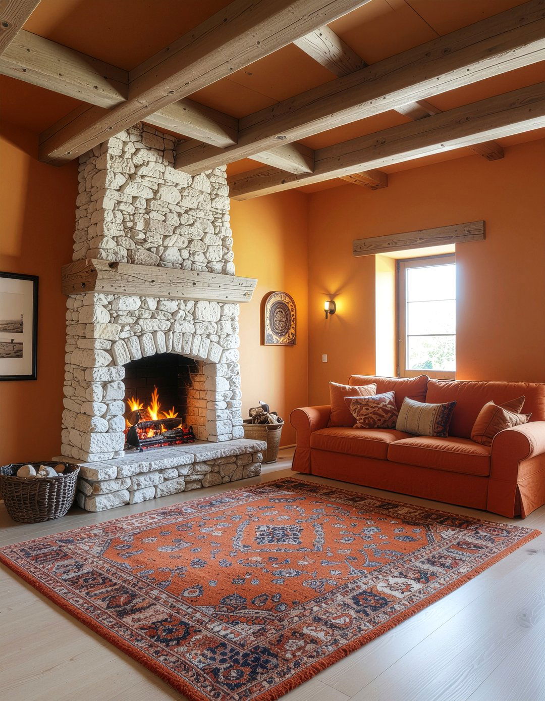Rustic burnt orange living room - 30 burnt orange living room ideas