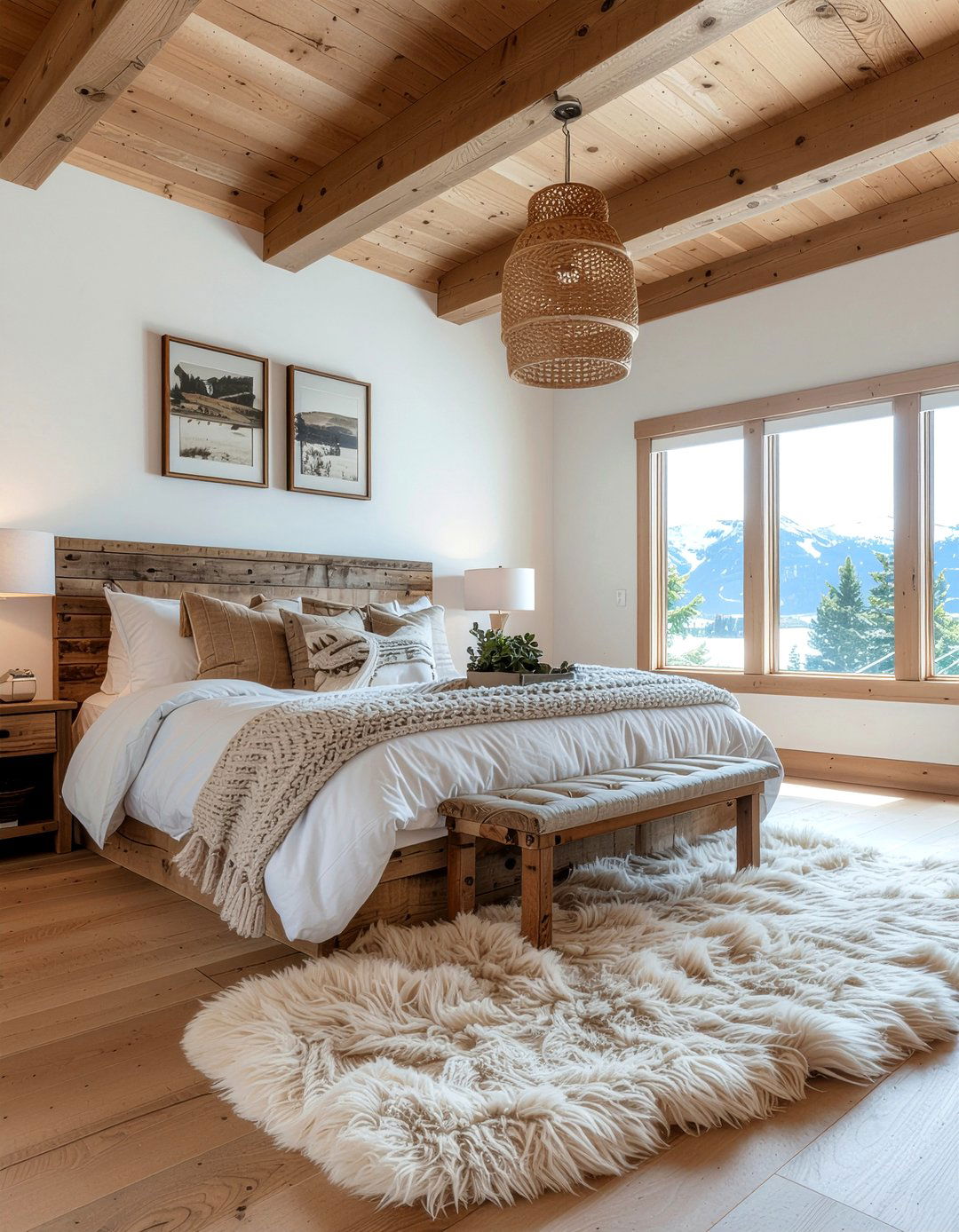 Rustic camel wood bedroom - 30 camel bedroom ideas