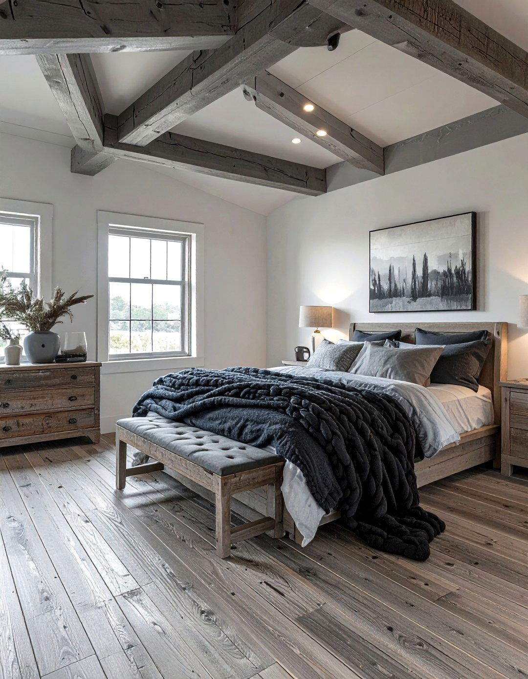 Rustic coastal bedroom - 30 coastal gray bedroom ideas