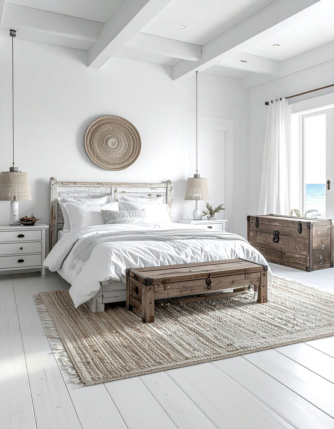 Rustic coastal white bedroom - 30 coastal white bedroom ideas