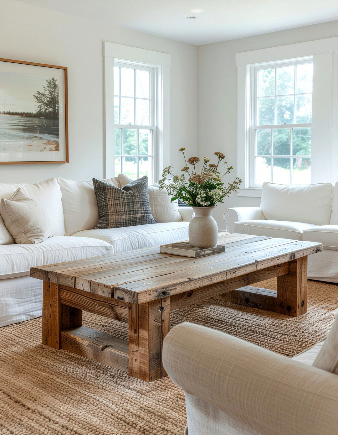 Rustic coffee table - 30 French country living room ideas