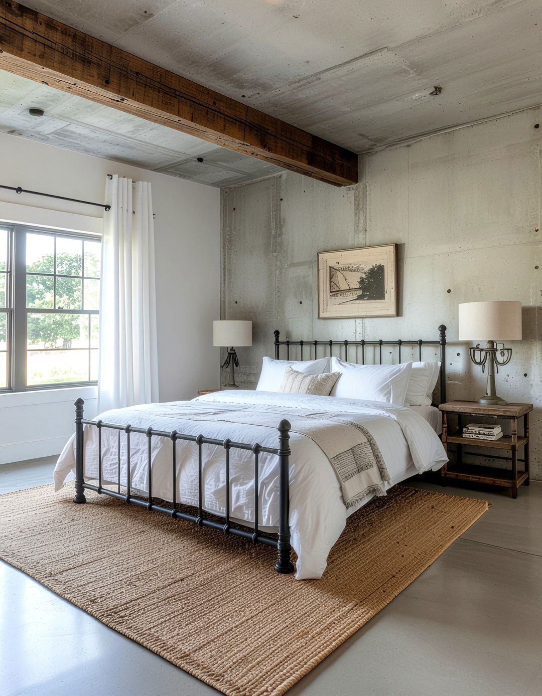 Rustic concrete bedroom - 30 concrete bedroom ideas