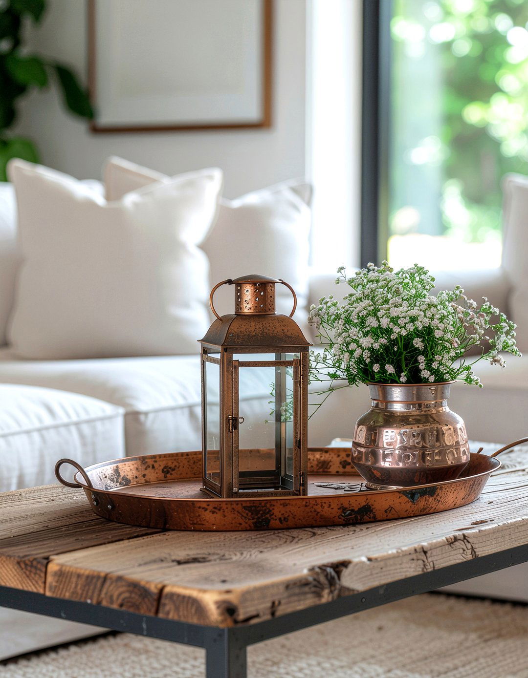 Rustic copper decor - 30 copper accent living room ideas