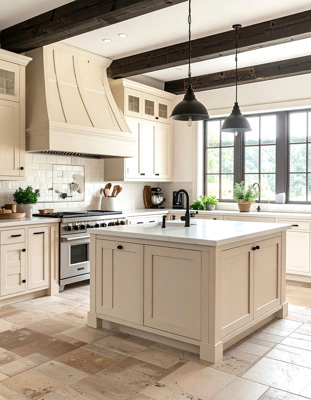 Rustic cream kitchen farmhouse - 30 cream kitchen design ideas