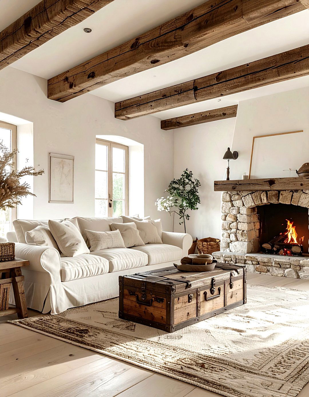 Rustic cream living room - 30 modern cream living room ideas