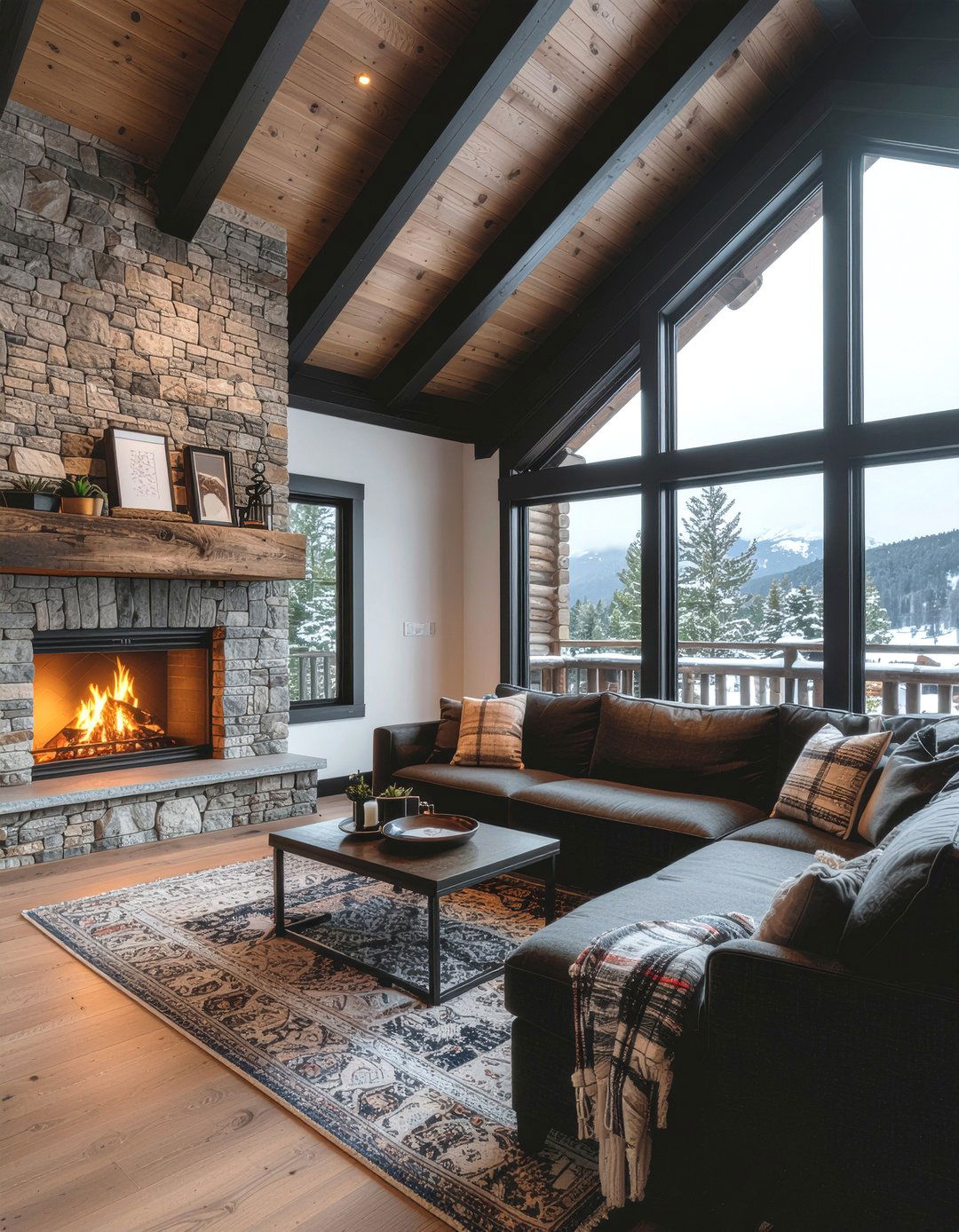 Rustic dark living room - 30 moody living room ideas