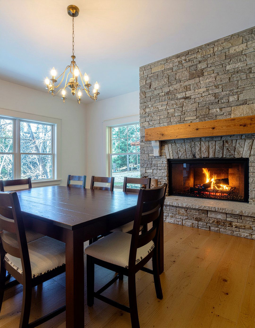 Rustic dining room fireplace - 30 rustic dining room ideas