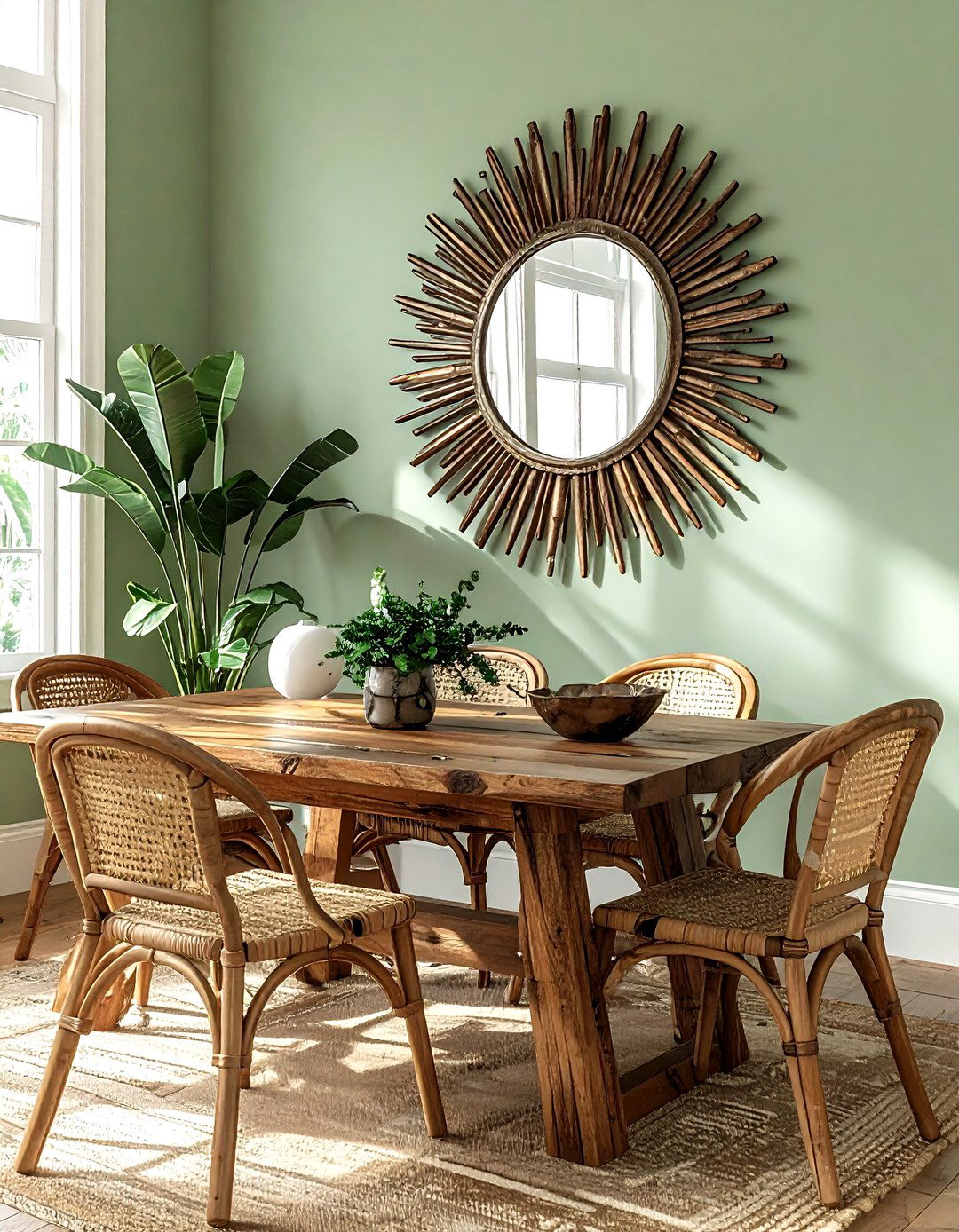 30 Sunburst Mirror Dining Room Ideas for a Glamorous Touch