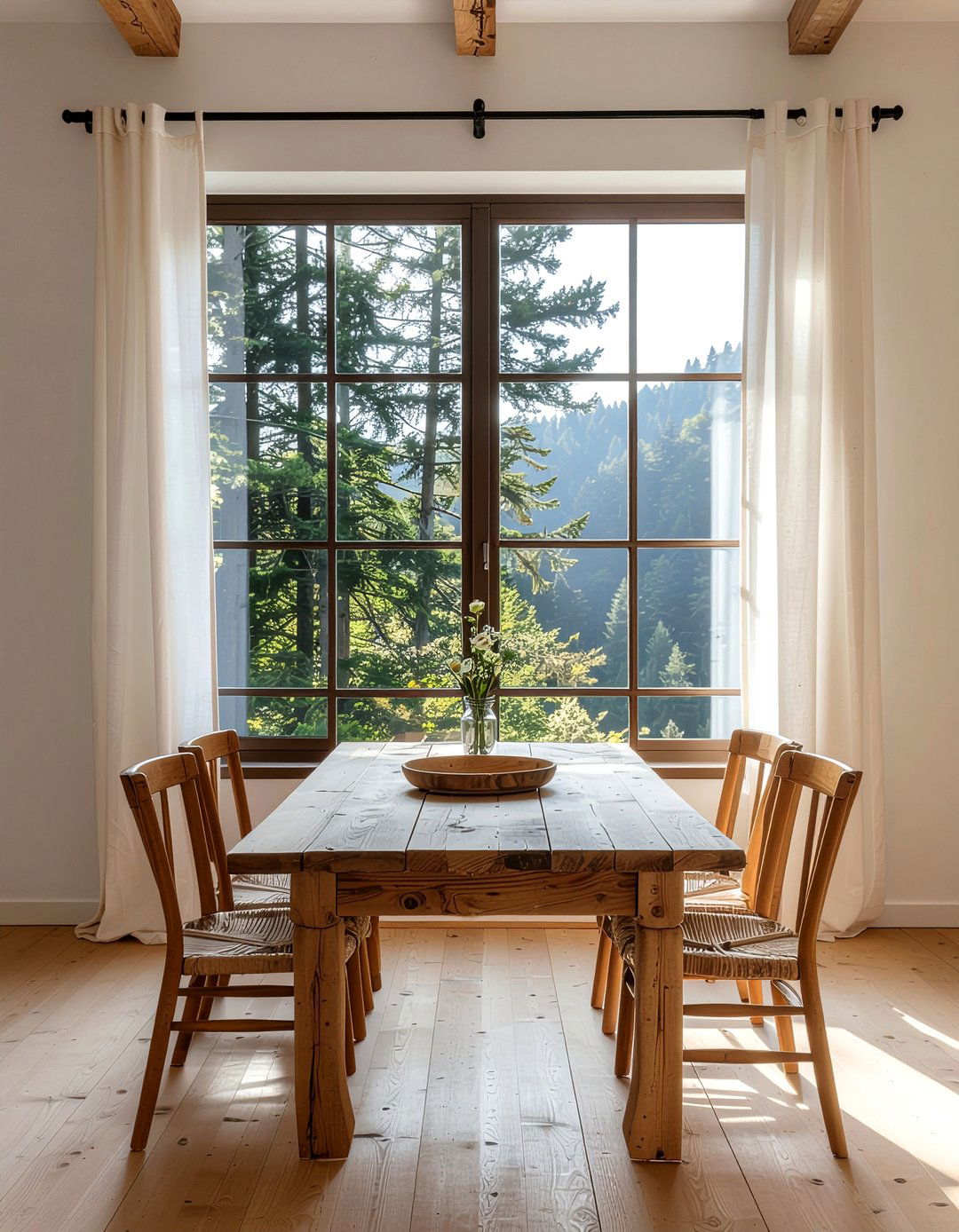 Rustic dining room window - 30 rustic dining room ideas