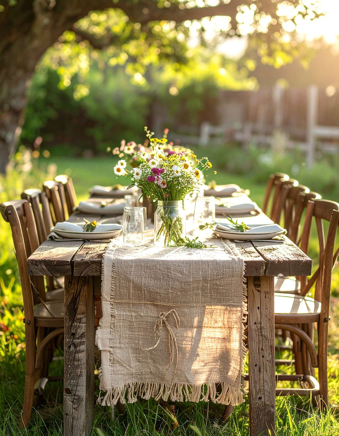 Rustic farmhouse Passover table - 30 Passover dining room ideas