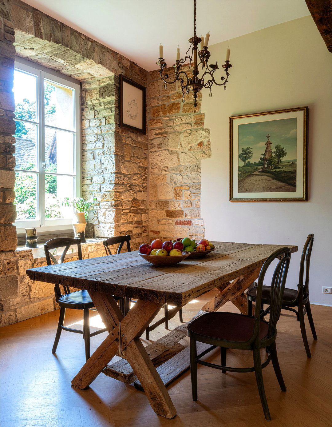 Rustic farmhouse dining table - 30 German dining room ideas