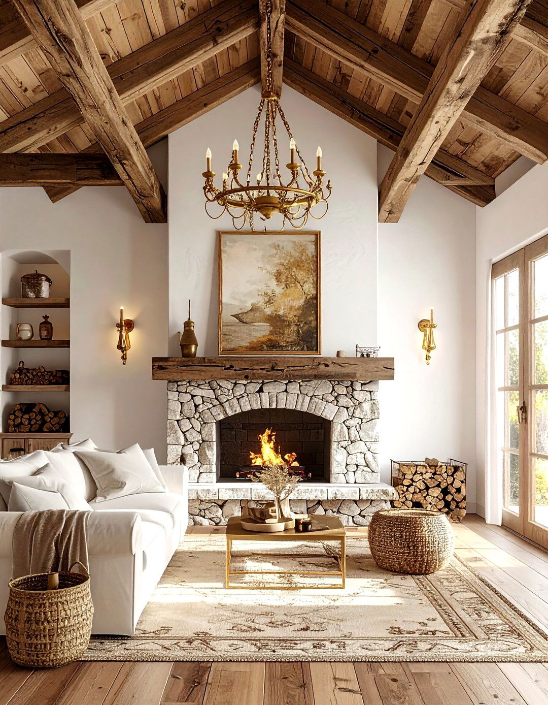 Rustic gold living room - 30 gold living room decor ideas