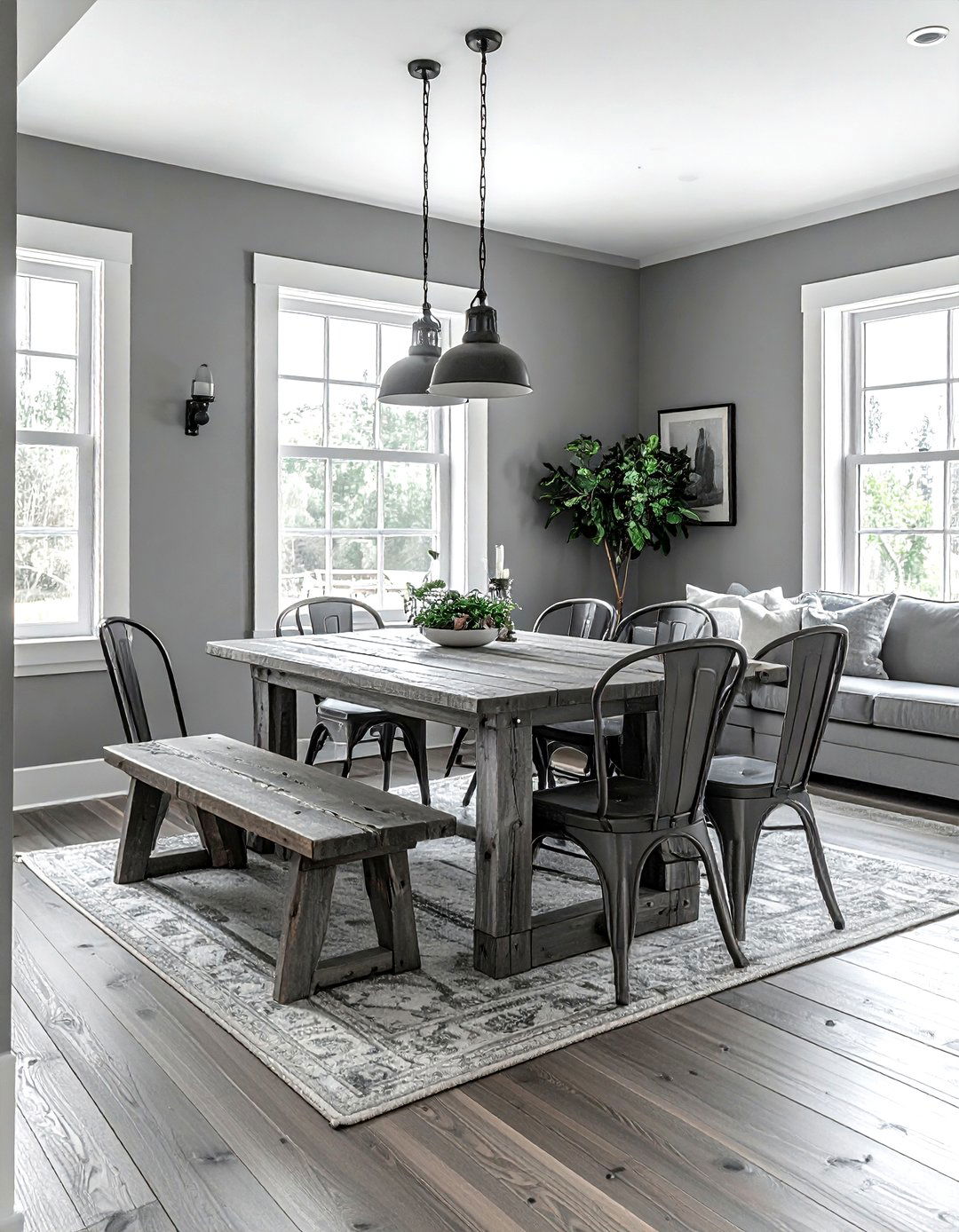 Rustic gray dining room - 30 gray dining room design ideas