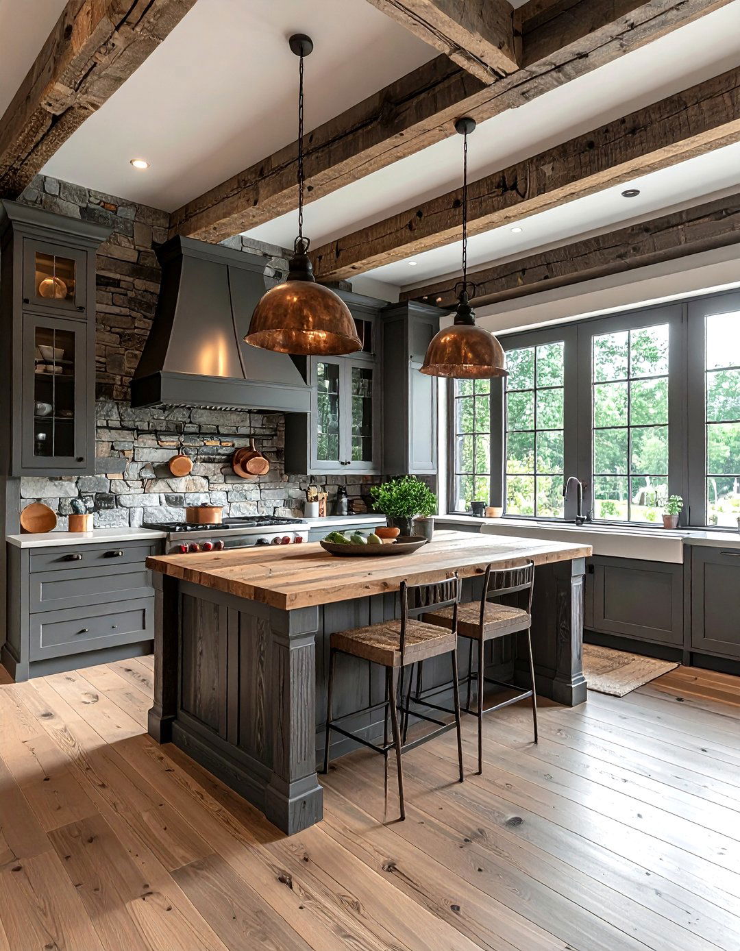 Rustic gray kitchen - 30 cool gray kitchen ideas