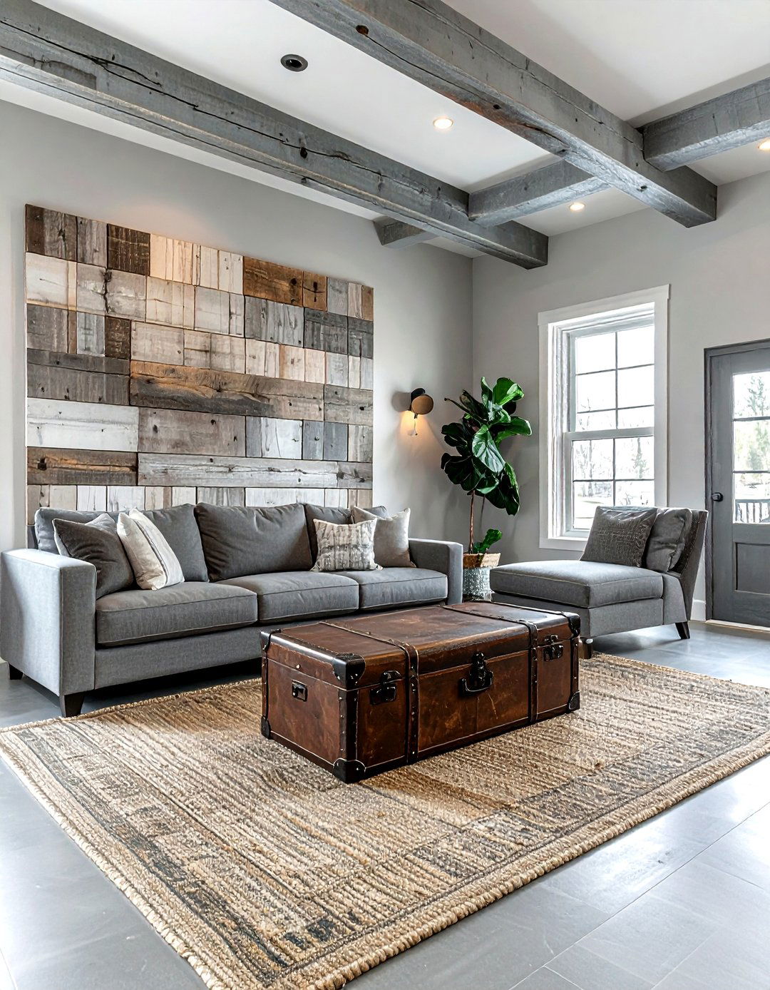 Rustic gray living room - 30 farmhouse gray living room ideas
