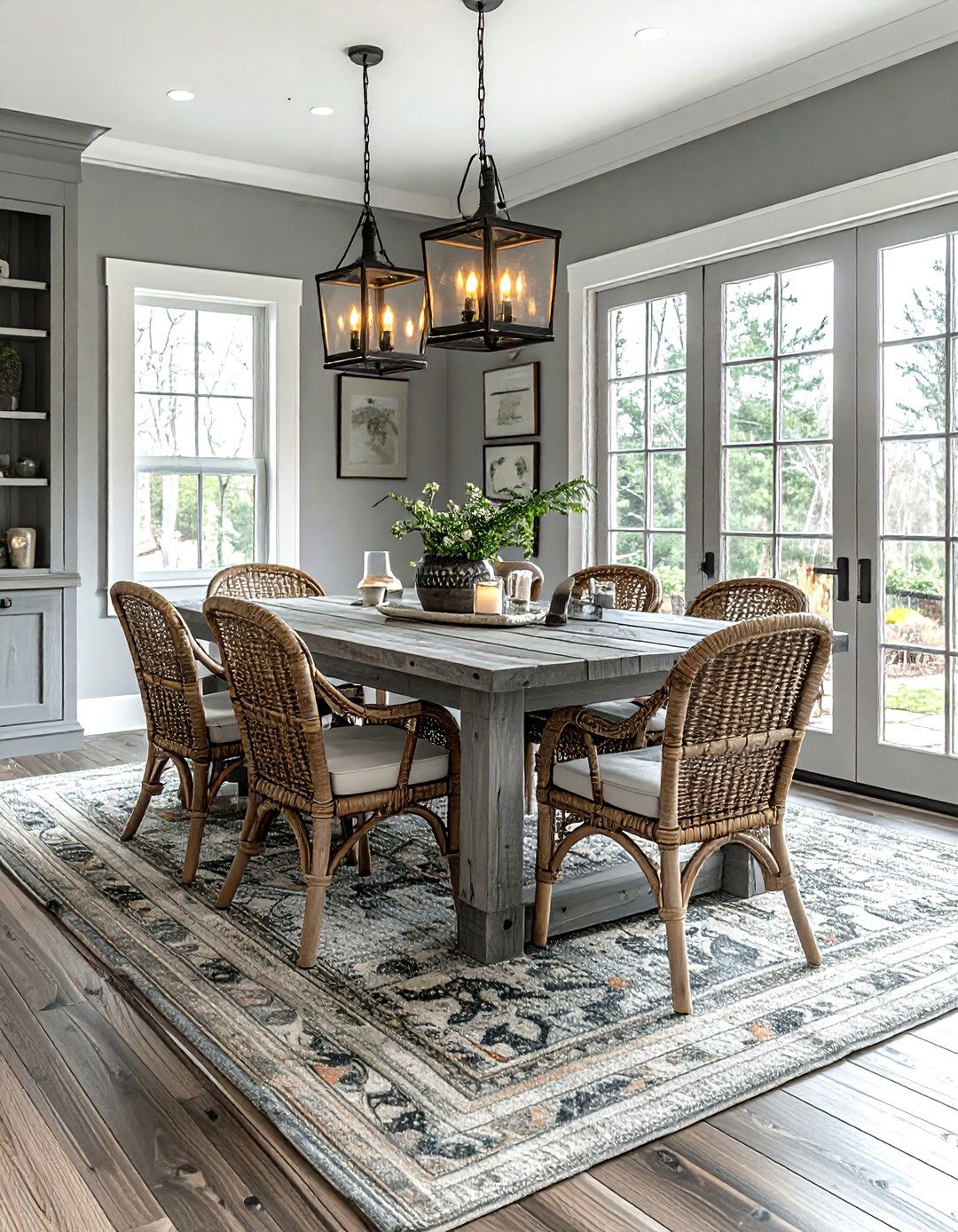 Rustic grey dining room - 30 grey dining room ideas