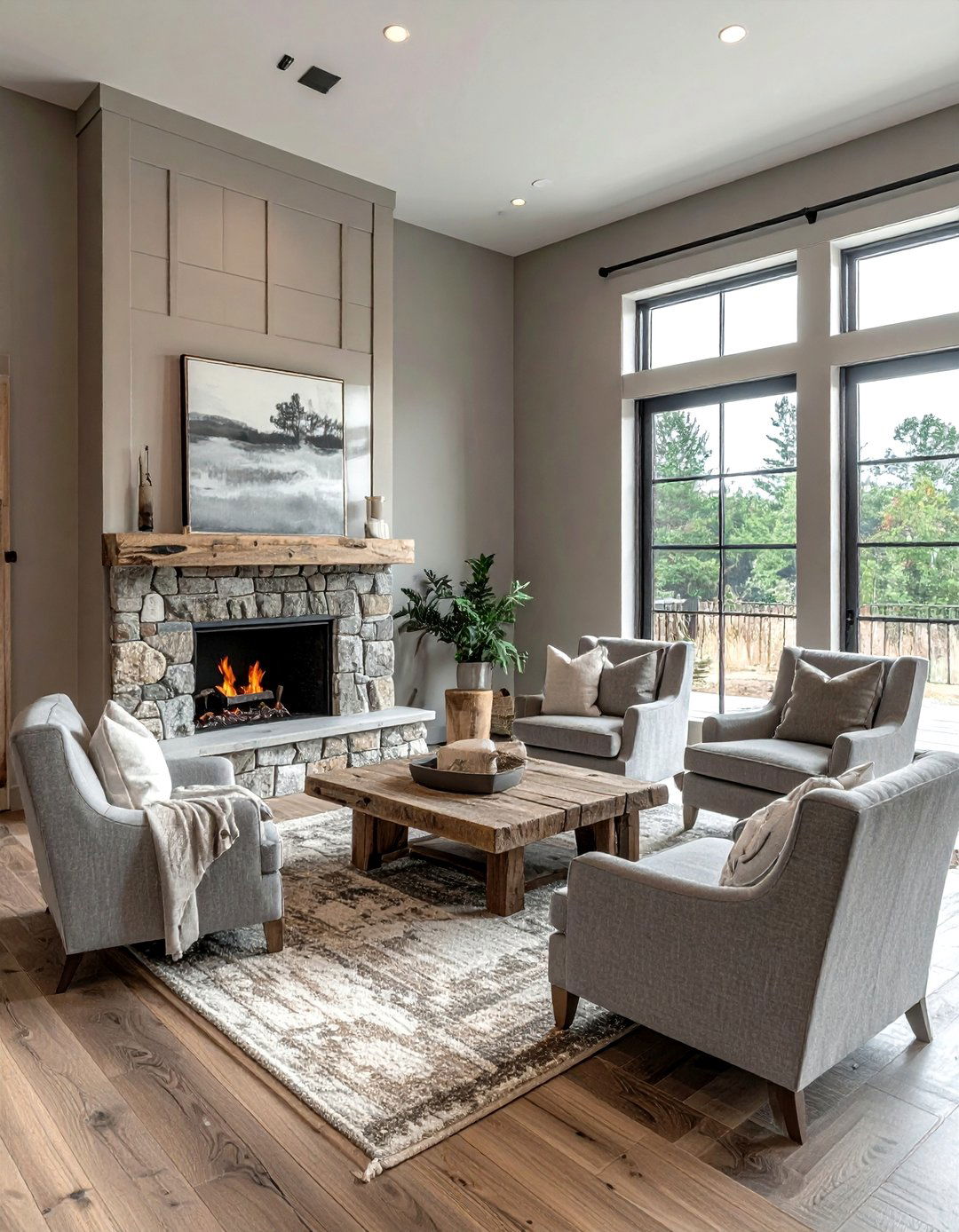 Rustic grey living room - 30 contemporary grey living room ideas