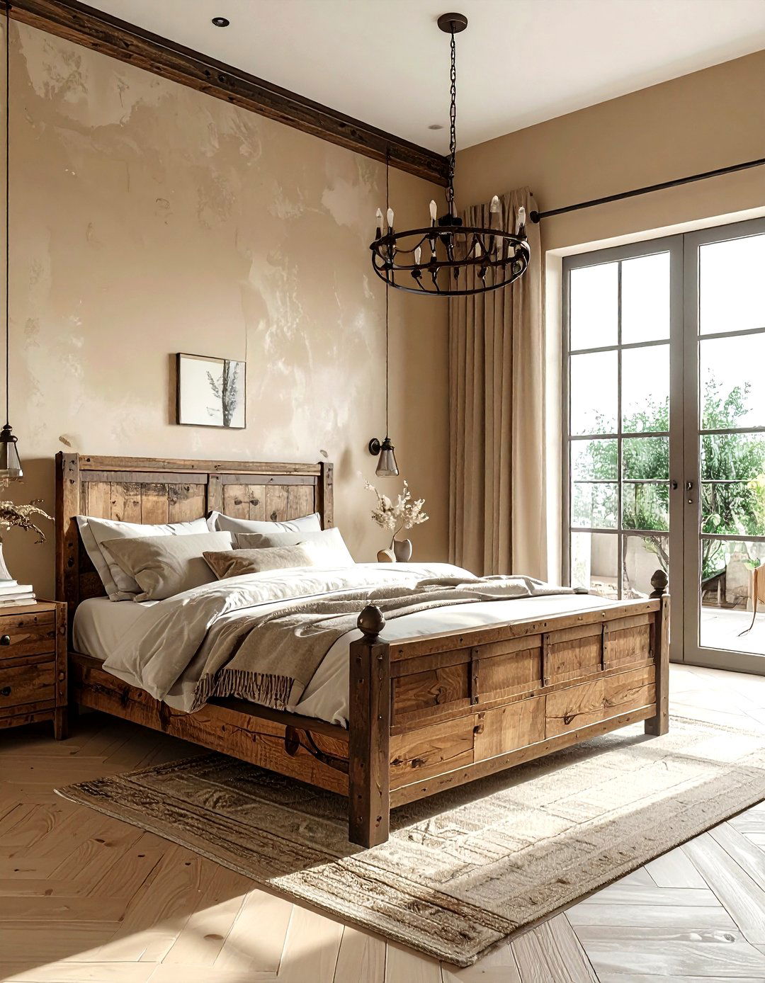 Rustic industrial beige bedroom - 30 industrial beige bedroom ideas