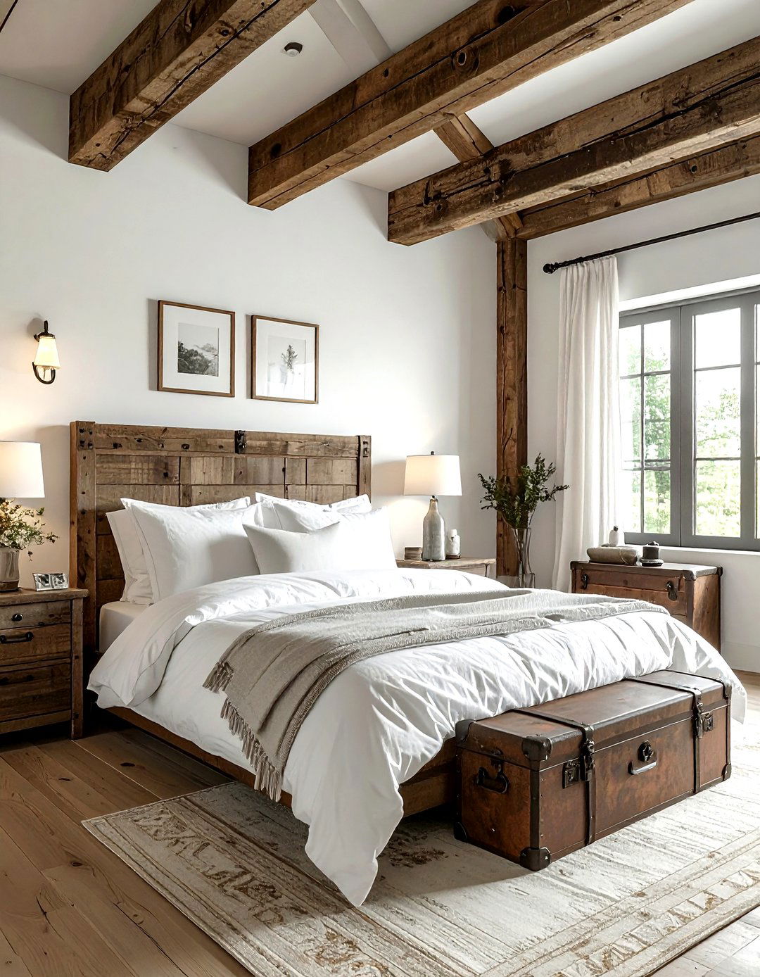 Rustic industrial white bedroom - 30 industrial white bedroom ideas