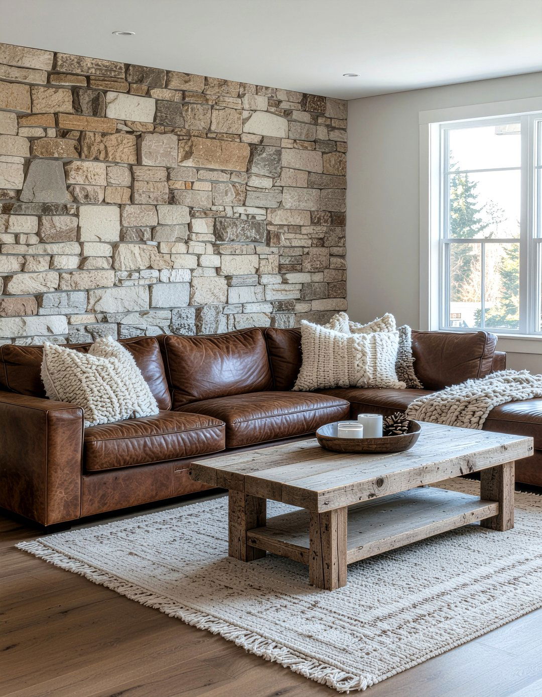 Rustic living room u shaped sofa - 30 U-shaped sofa living room ideas