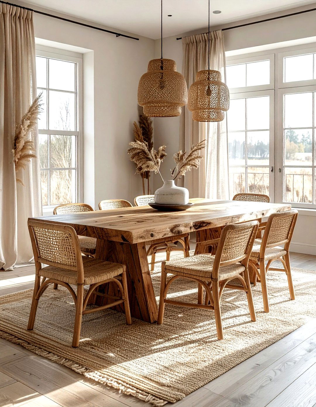 Rustic loft dining table - 30 loft dining room ideas