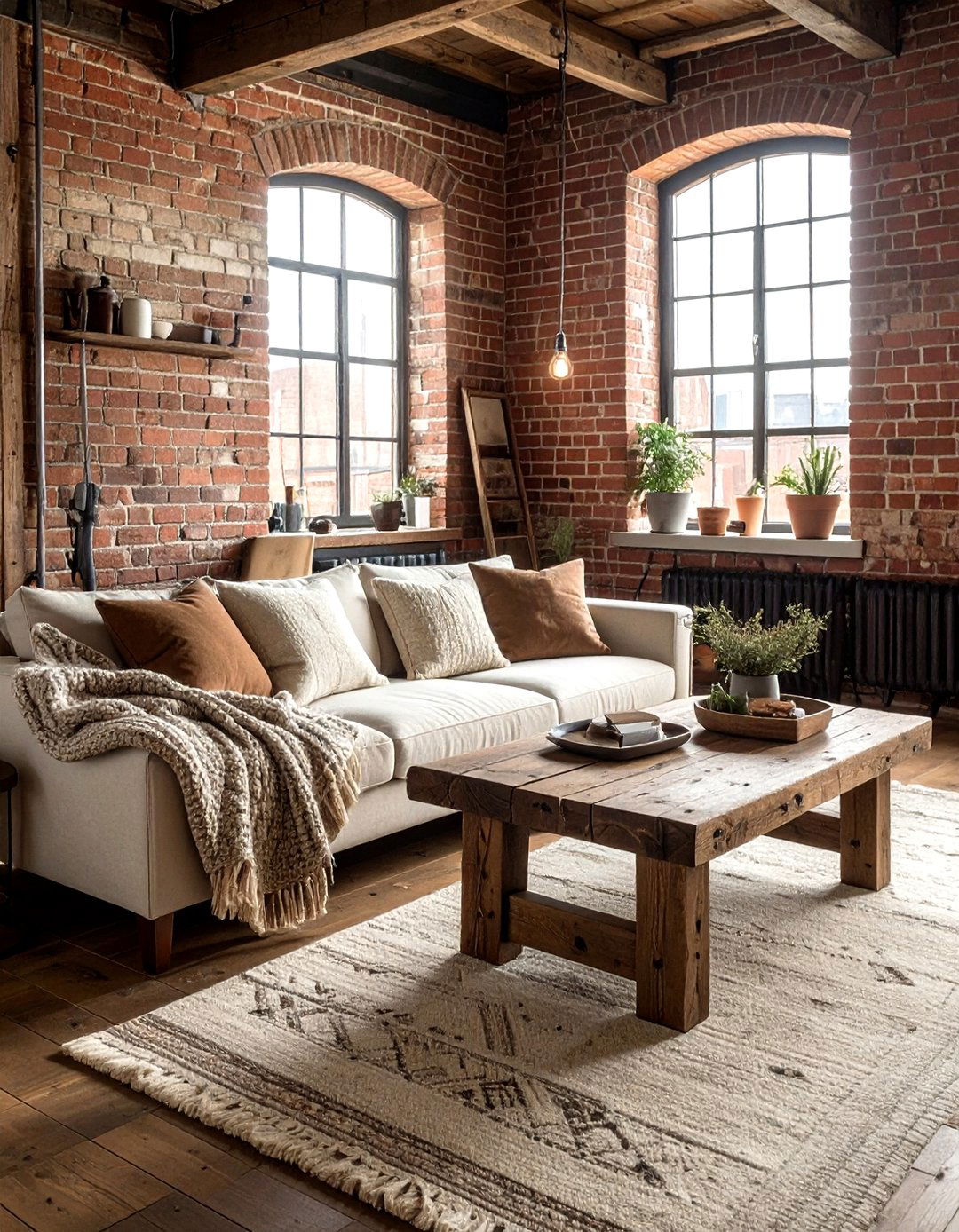 Rustic loft interior - 30 loft style living room ideas
