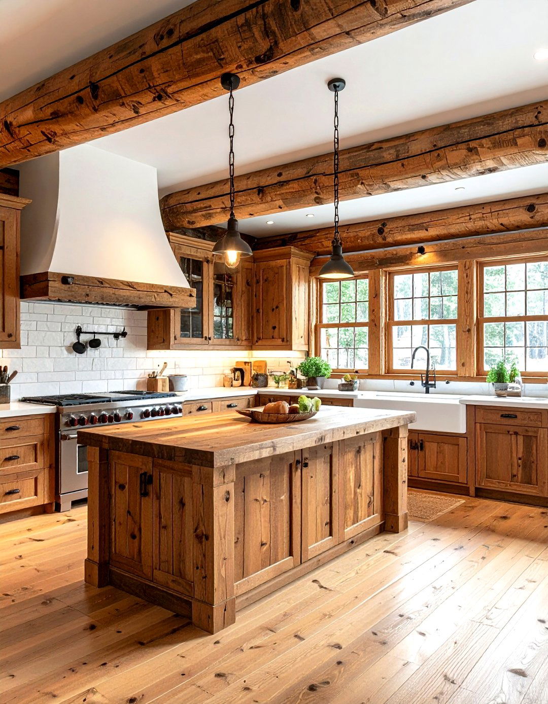 Rustic log cabin - 30 lodge kitchen ideas