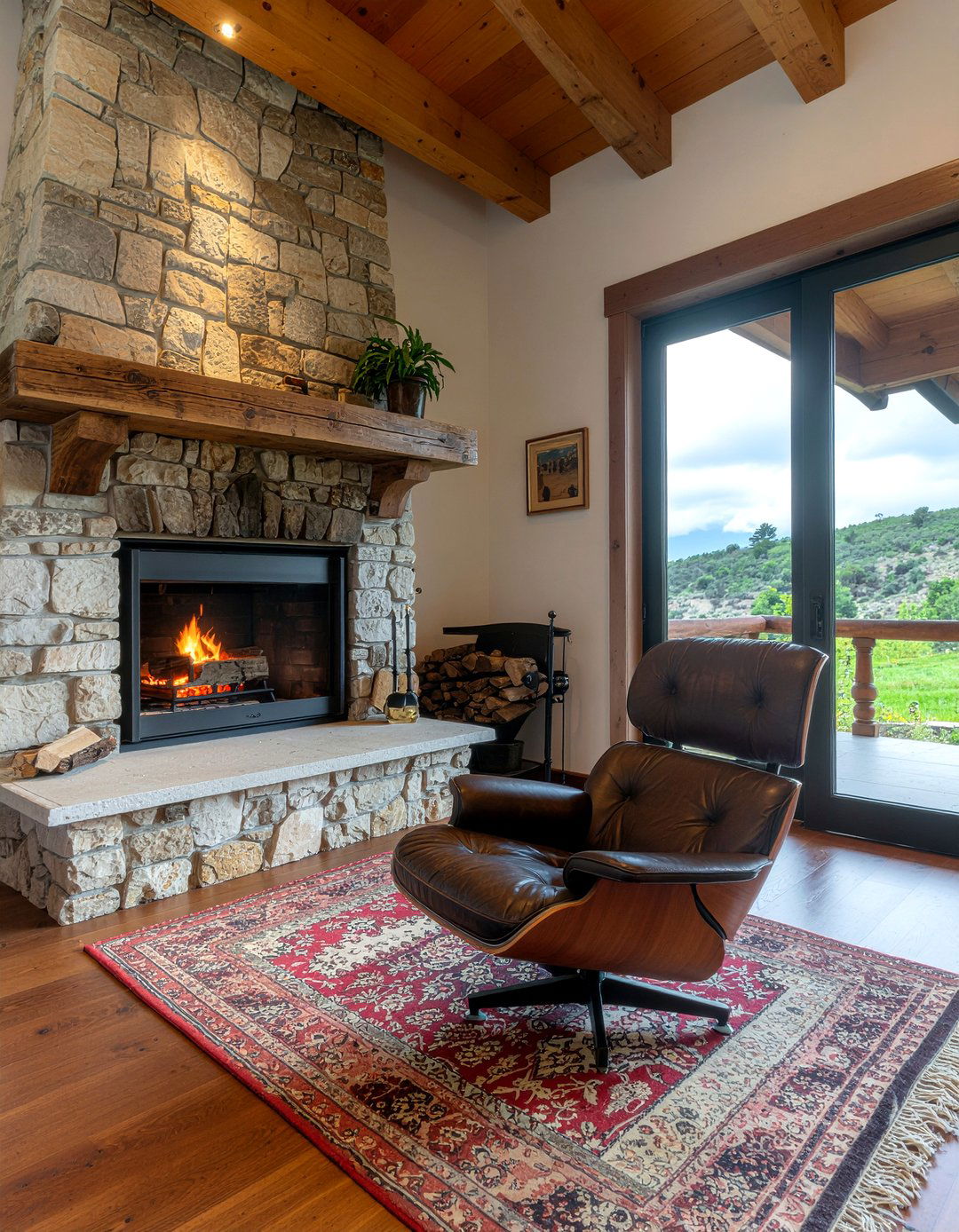 Rustic modern living room - 30 living room Barcelona chair ideas