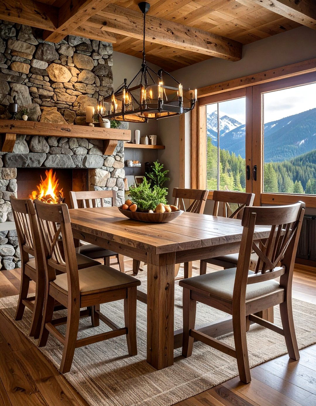 Rustic oak dining chair - 30 armless dining chair ideas