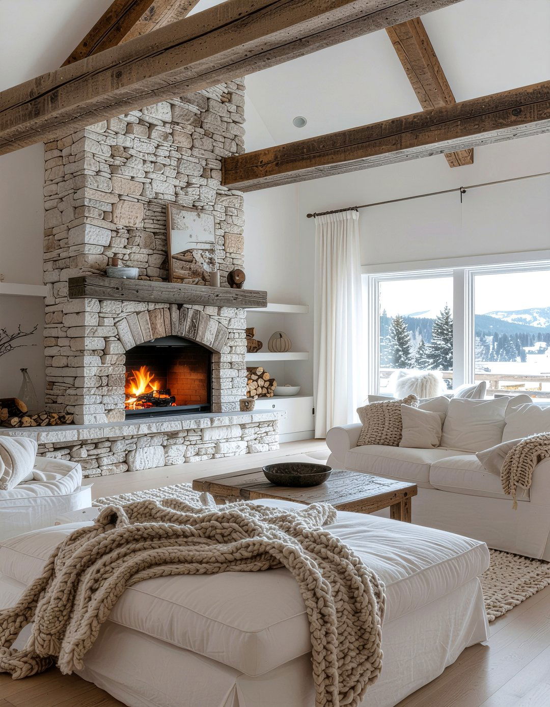Rustic off white living room - 30 off-white living room ideas