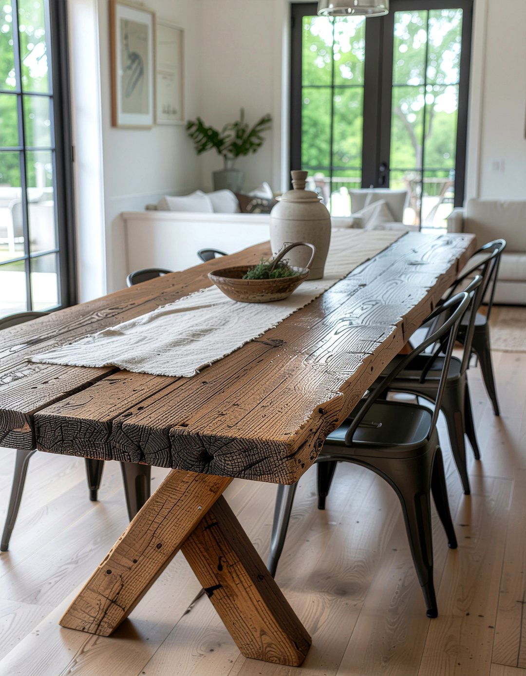 Rustic reclaimed wood leaf table - 30 expandable dining room ideas