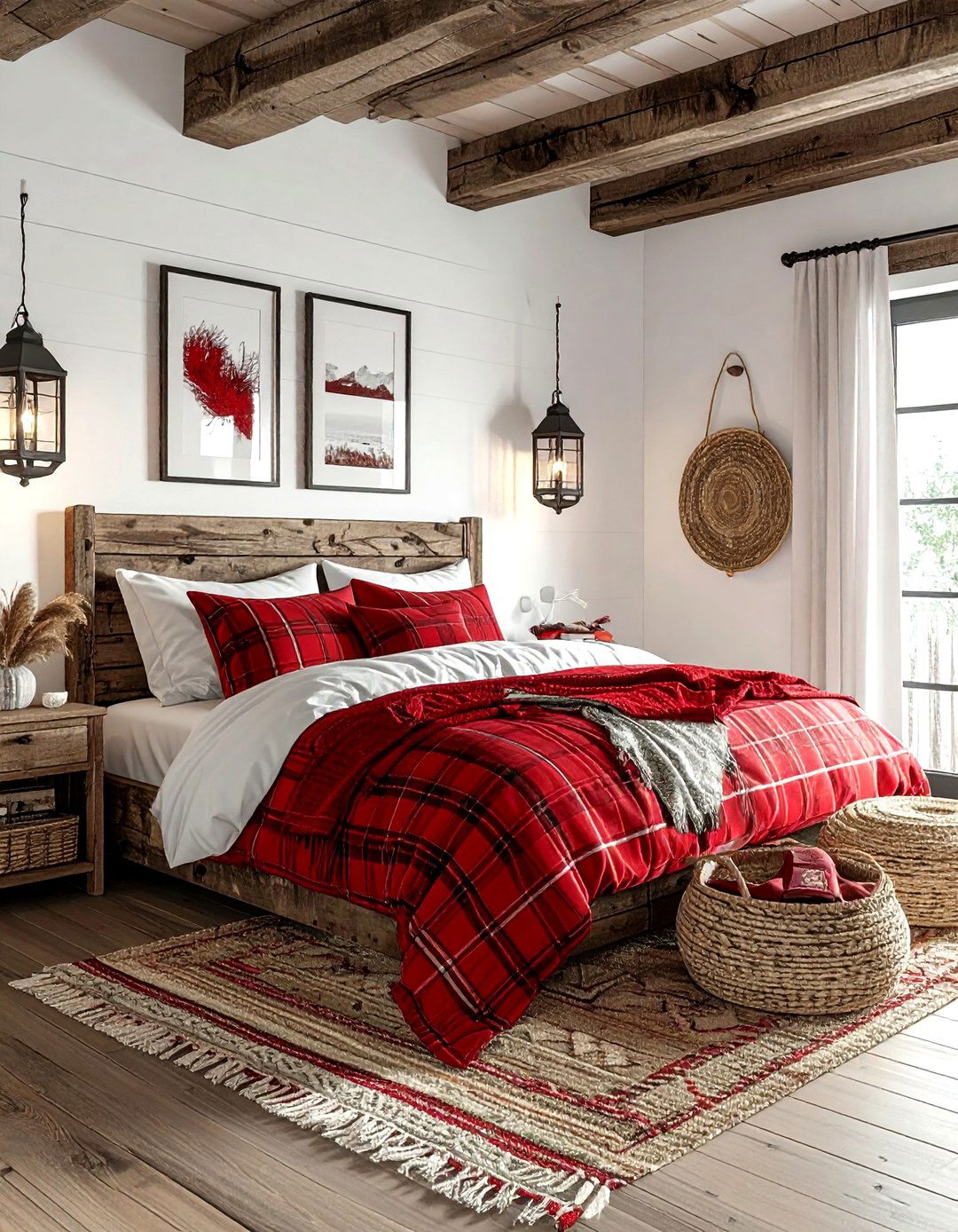 30 Fresh Red and White Bedroom Ideas for a Perfect Retreat