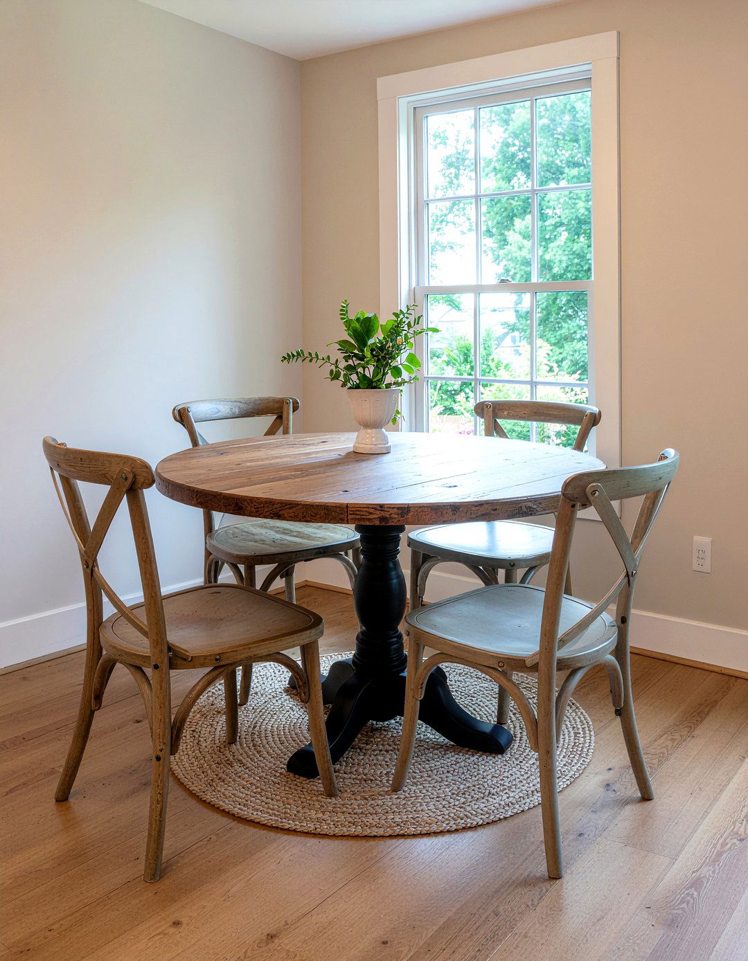 Rustic round dining table - 30 rustic dining room ideas