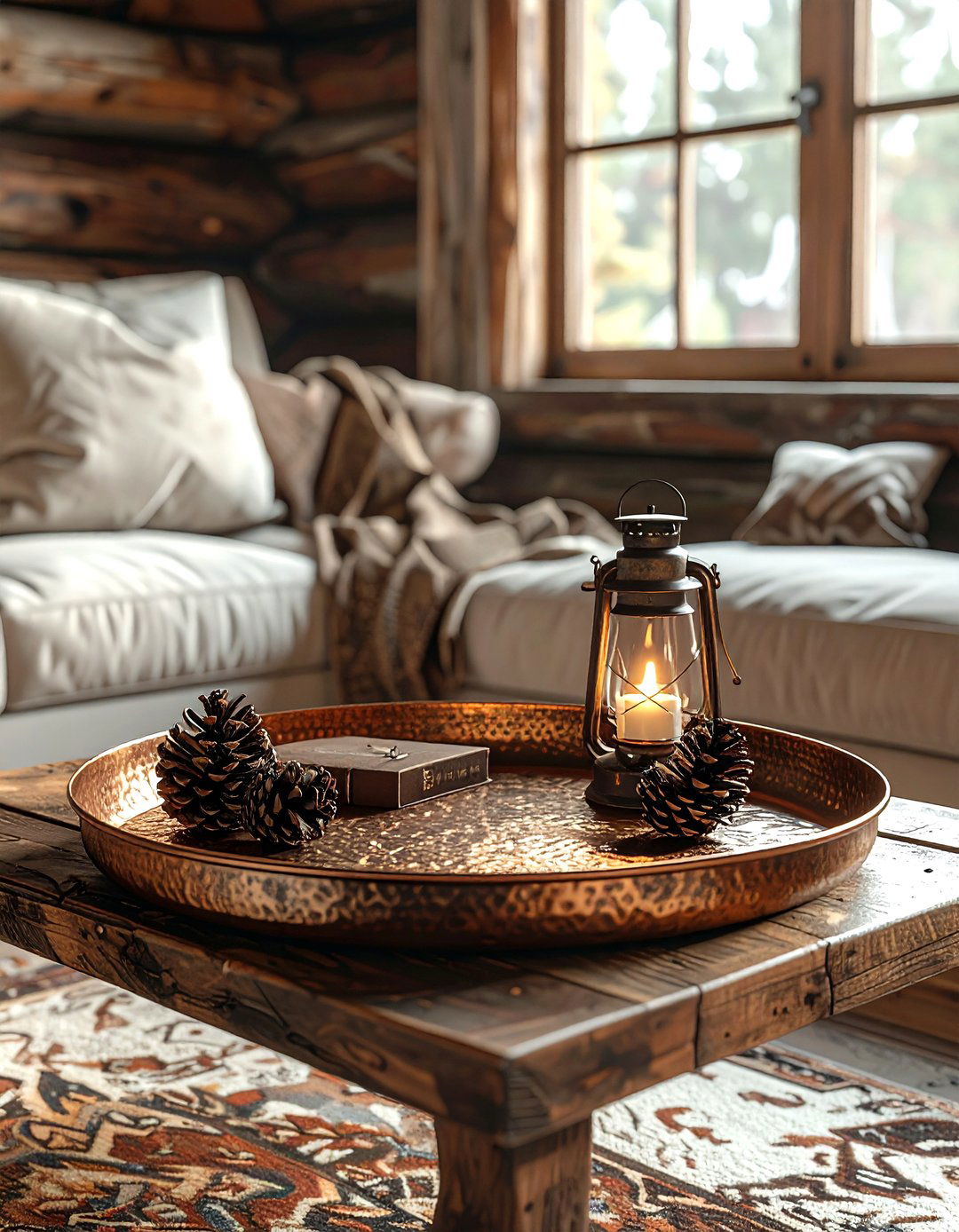 Rustic round tray - 30 round tray ideas