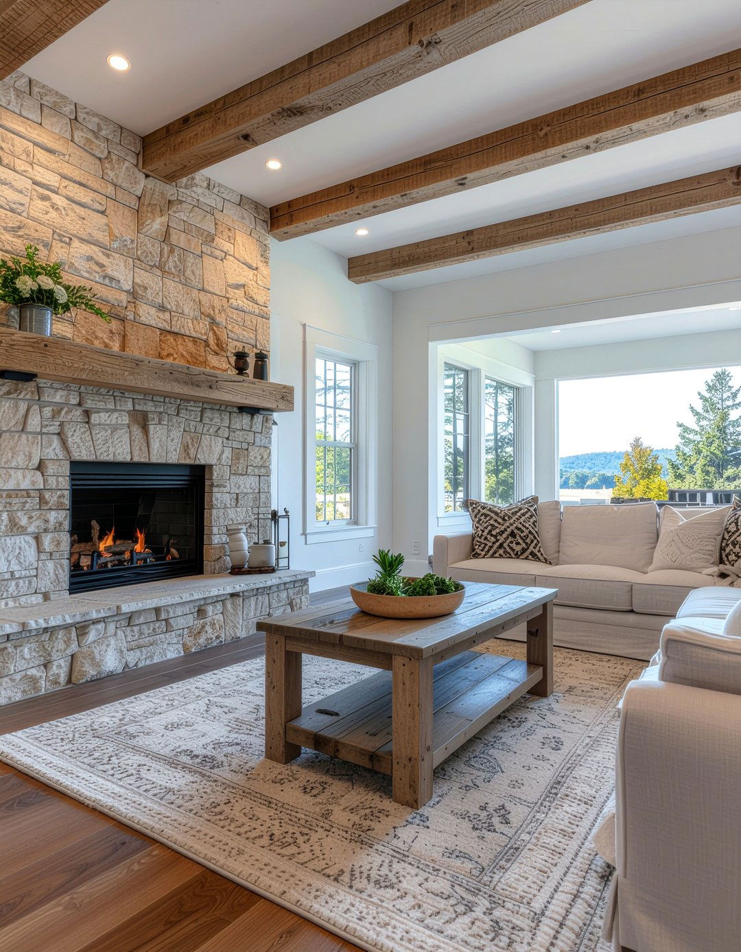 Rustic side table - 30 living room side tables