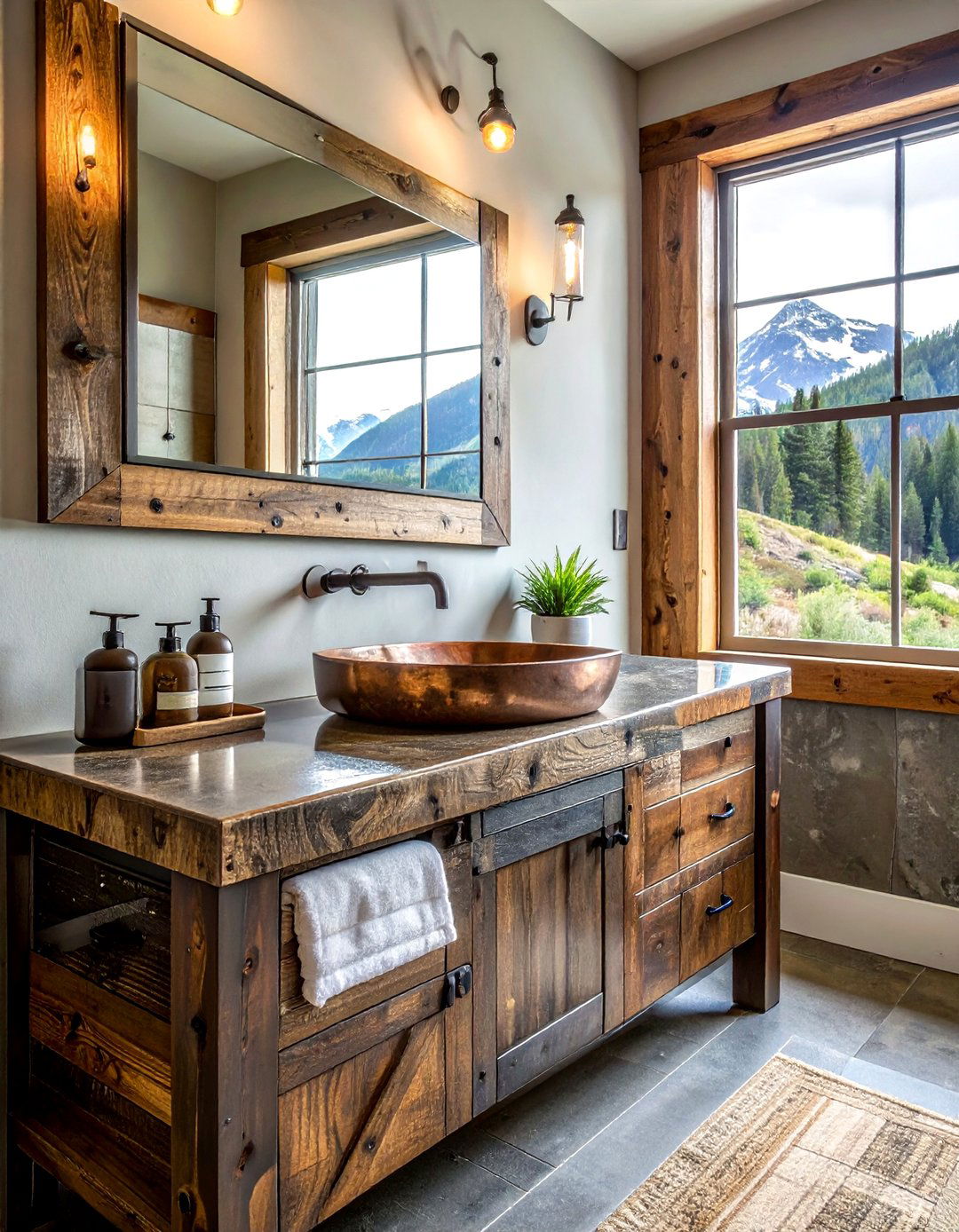 Rustic sink plumbing - 30 bathroom plumbing ideas