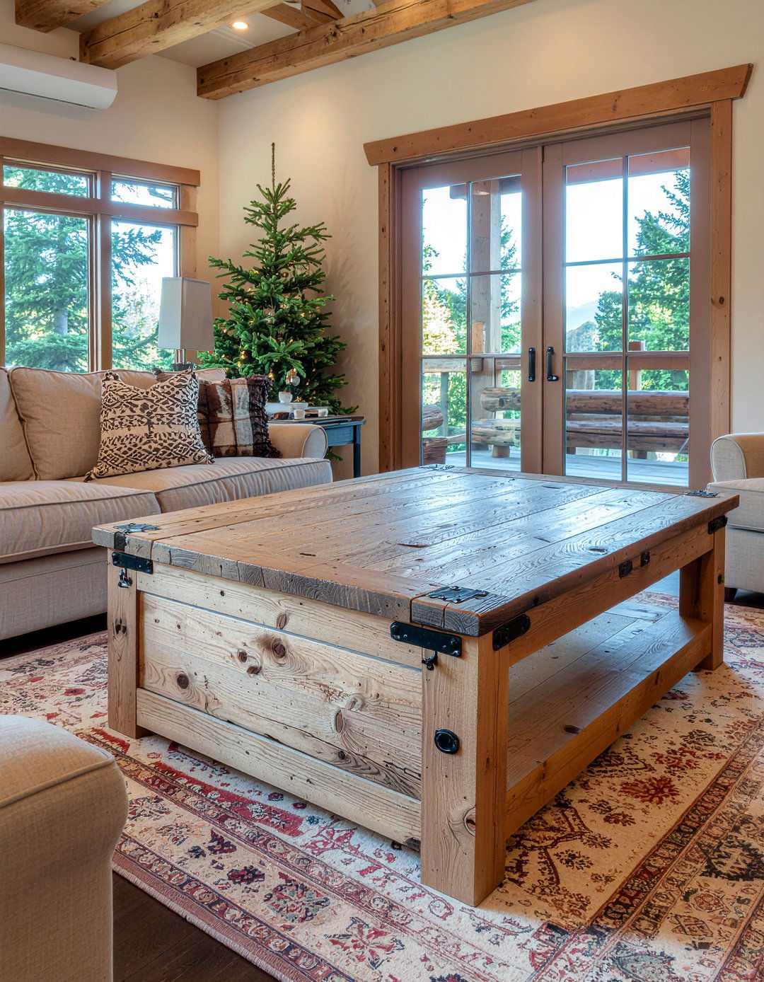 Rustic storage coffee table - 30 living room storage coffee tables