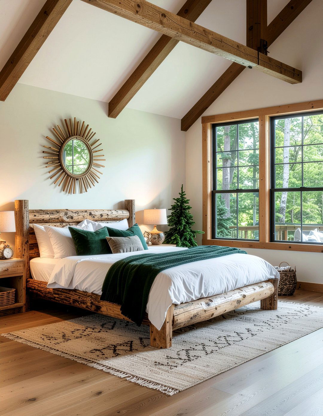 Rustic sunburst mirror - 30 bedroom sunburst mirrors