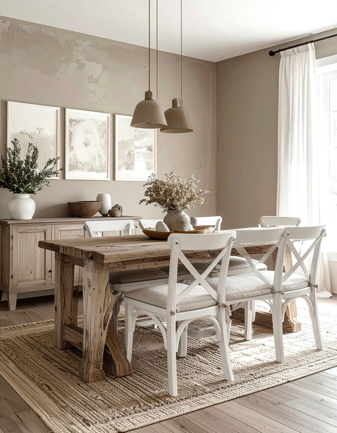 Rustic taupe dining room - 30 taupe and white dining room ideas