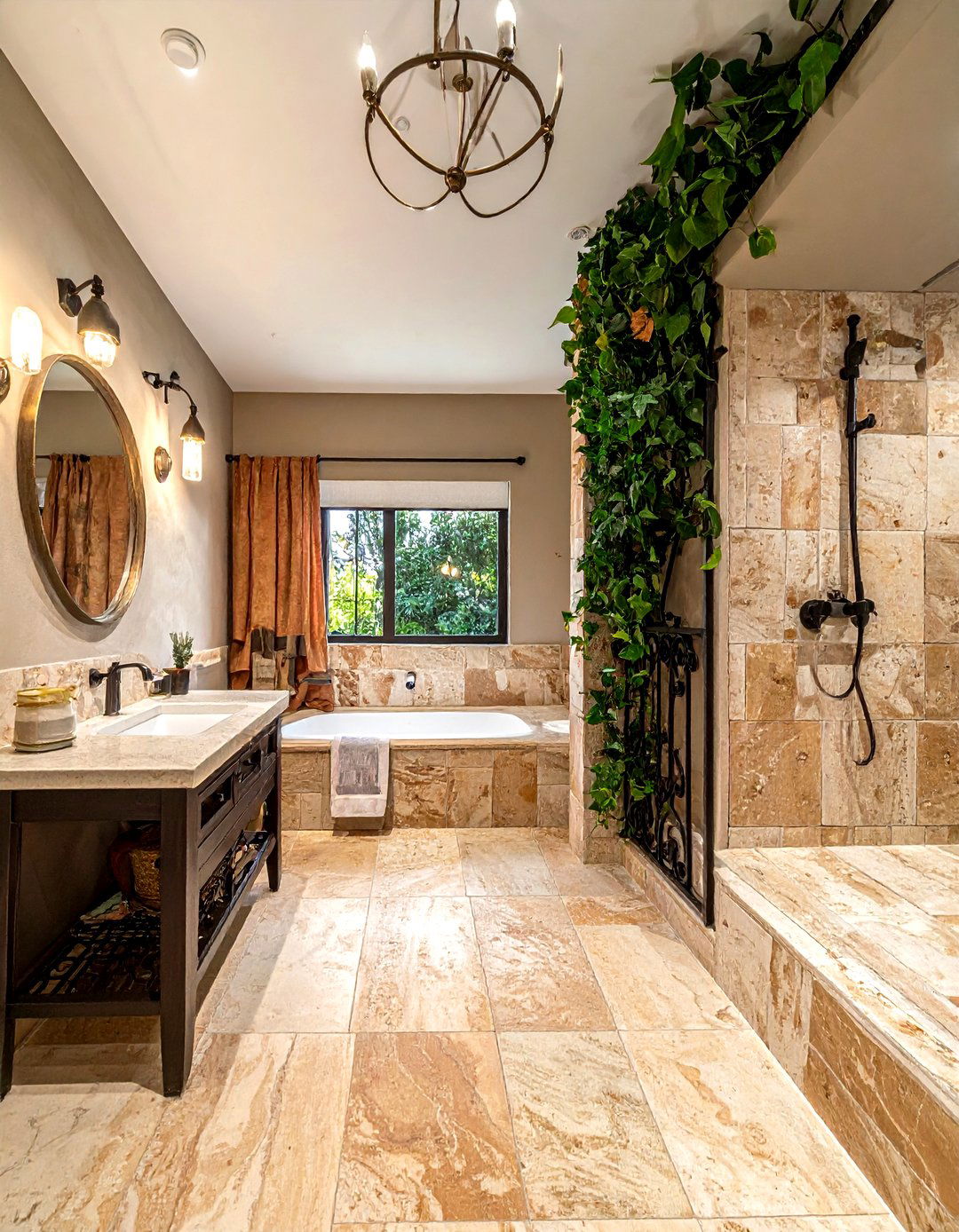 Rustic travertine bathroom decor - 30 travertine tile bathroom ideas