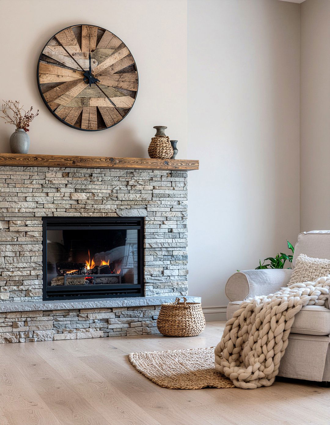 Rustic wall clock - 30 living room wall clocks