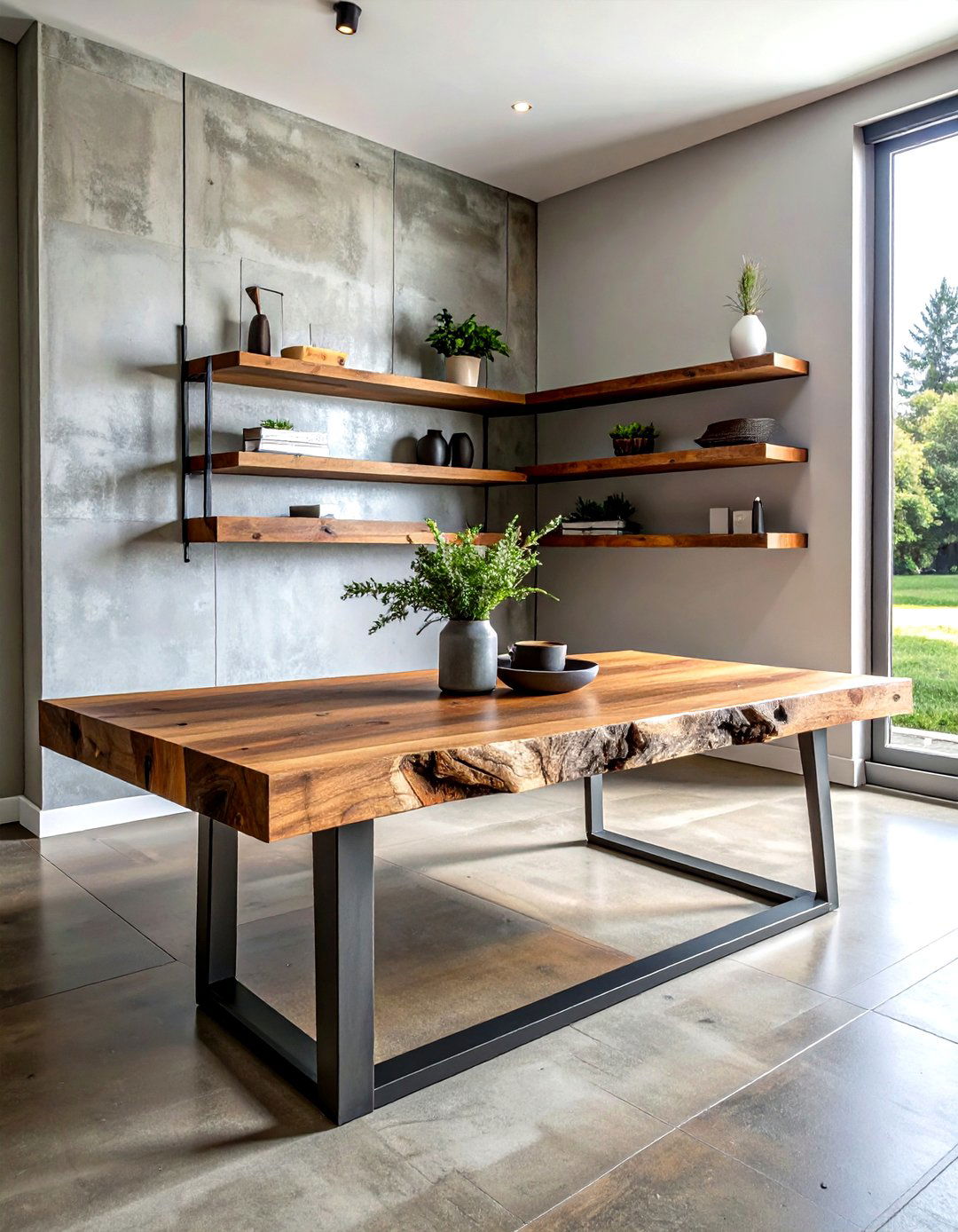 Rustic wood and grey metal - 30 industrial grey living room ideas