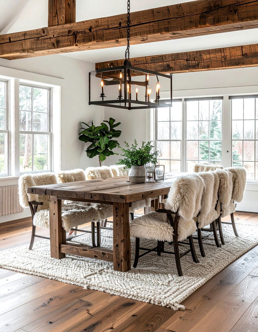 Rustic wood and metal chandelier dining room - 30 industrial chandelier dining room ideas