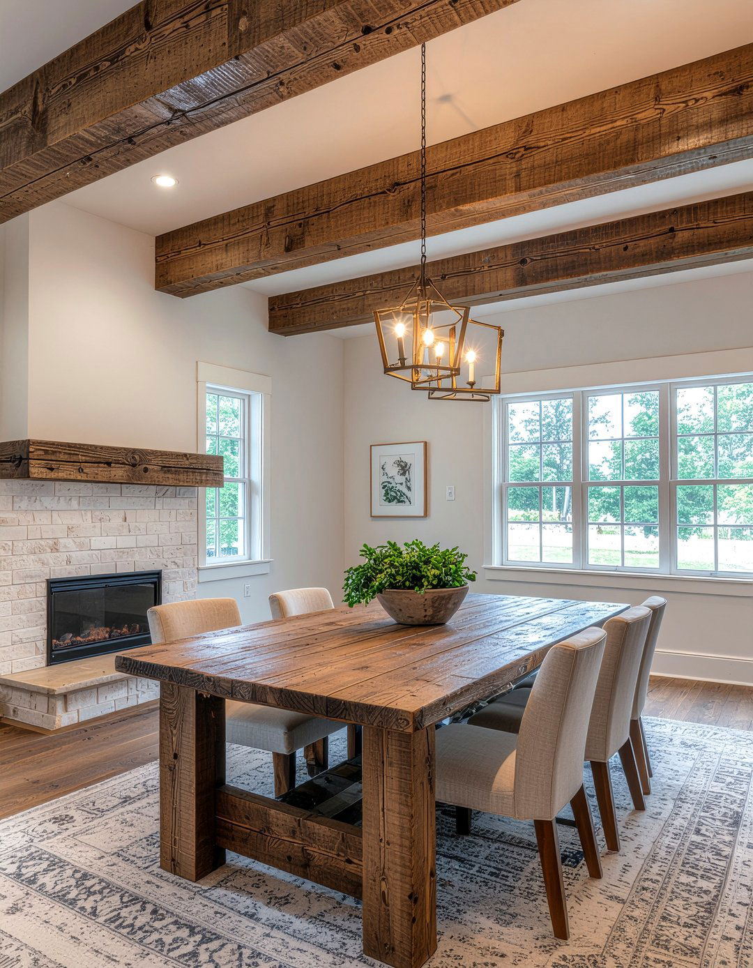 Rustic wood beams - 30 great room ideas