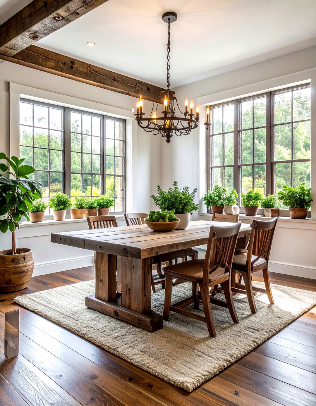 Rustic wood dining room - 30 nature-inspired dining room ideas