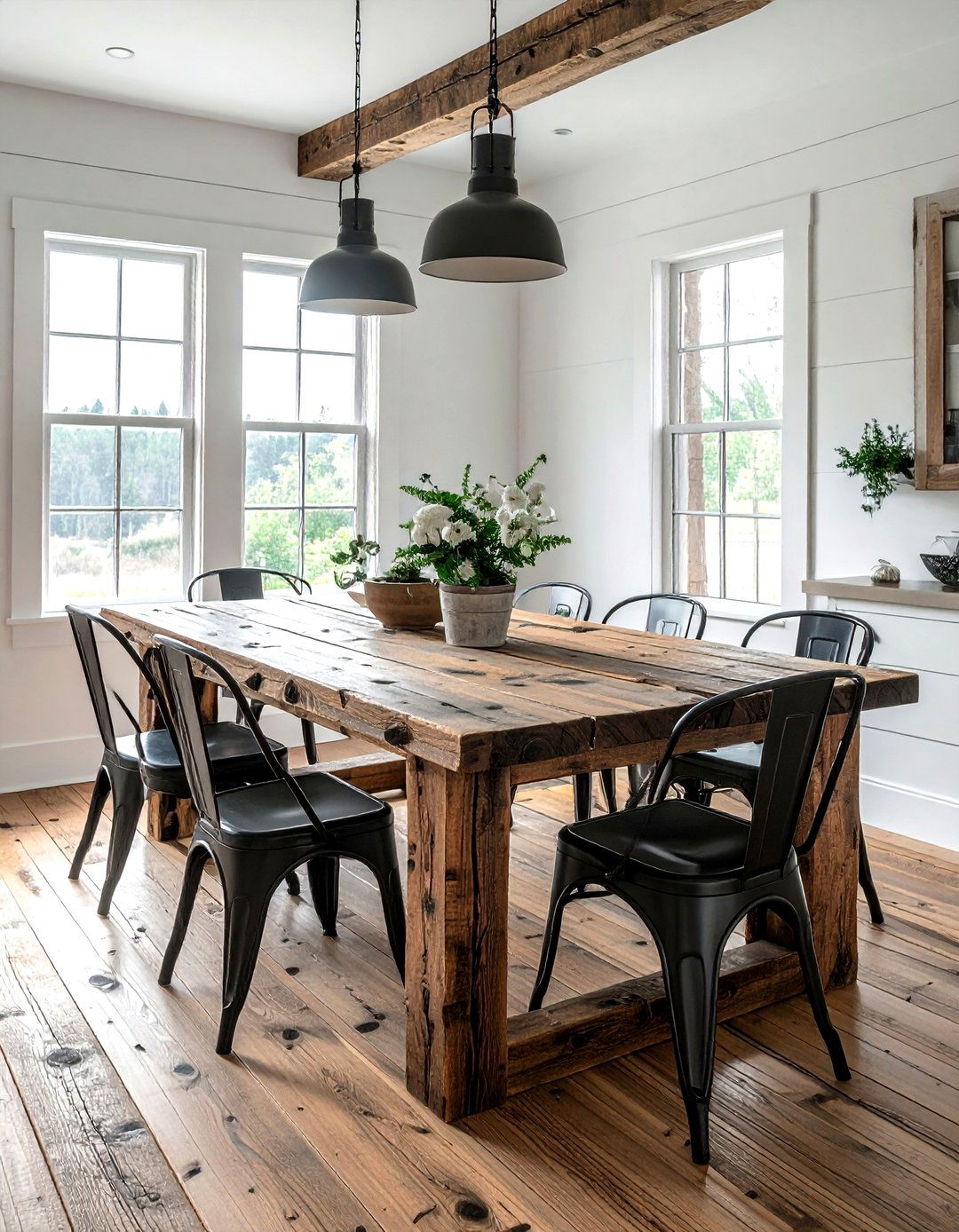Rustic wood dining table - 30 Finnish dining room ideas