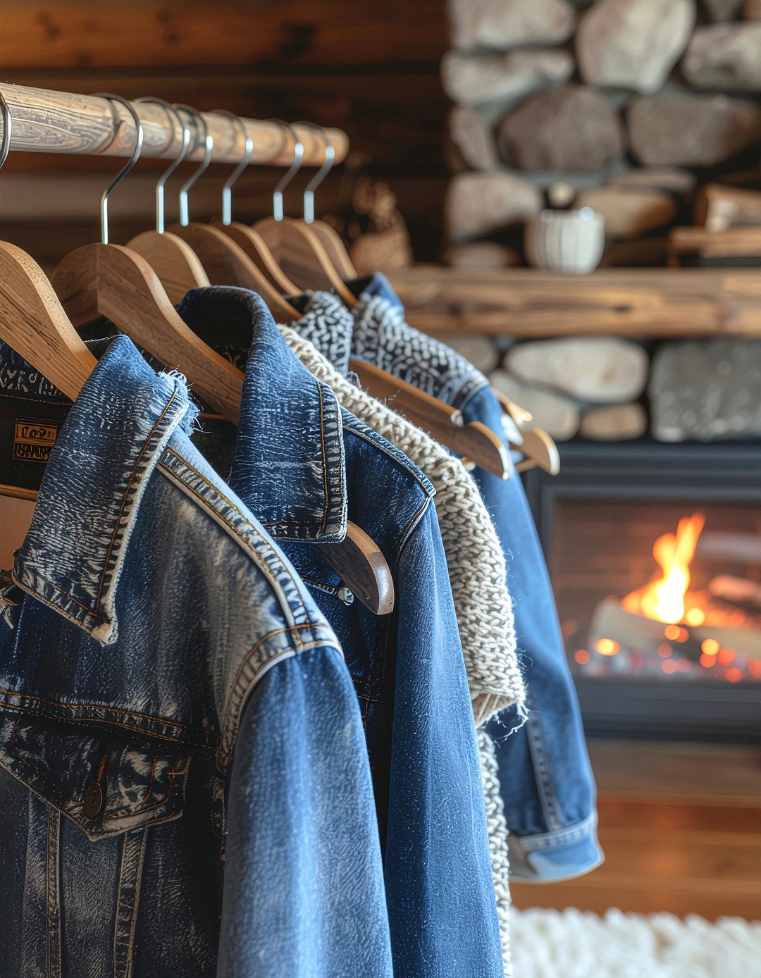 Rustic wooden hangers - 30 bedroom wooden hangers