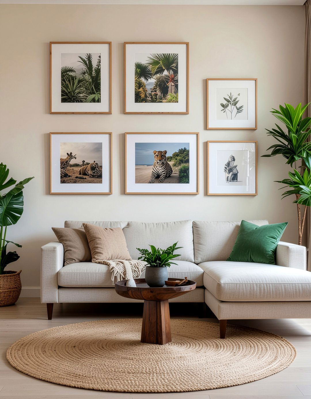 Safari Gallery Wall - 30 safari living room ideas